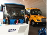 Sunwin LNG Bus and School Bus Displayed in Beijing International Auto Exhibition 