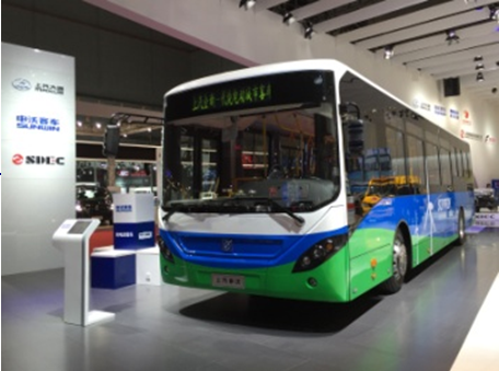 Sunwin Took New Generation Electric Bus to Attend Shanghai International Automotive Industry Exhibit